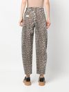 ganni - Jeans con stampa leopardata - 1