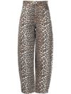 ganni - Jeans con stampa leopardata