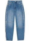 ganni - Blu jeans con effetto lavato