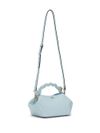 ganni - Ice blue handbag with a braided handle - 2