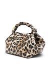 ganni - Iconic leopard-print bag with a braided handle - 3