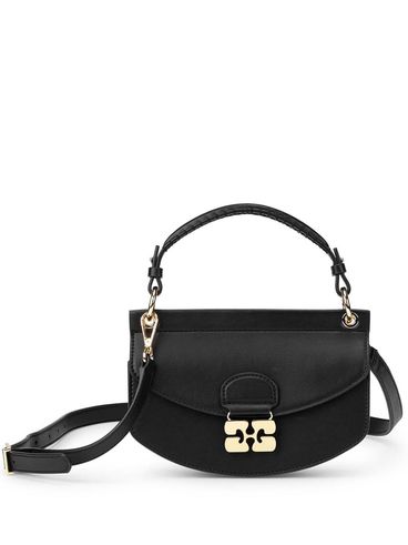 GANNI - Black crossbody bag with an iconic buckle