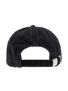 ganni - Cappello da baseball nero in jeans nero con logo - 1