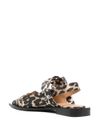 ganni - Animalier print slingback ballerina flats with buckles - 1