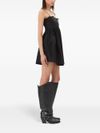 ganni - Black short dress with balloon skirt - 2