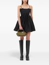 ganni - Black short dress with balloon skirt - 4