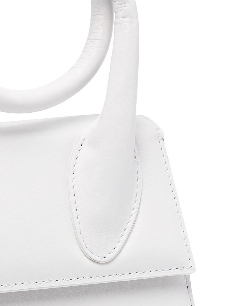 【関税＆送料込み】Jacquemus Optic White Leather 'Il Chiqui Optic white leather 'Il Chiquito With Knot' handbag with
