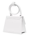 jacquemus - Optic white leather handbag with gold logo plaque - 4