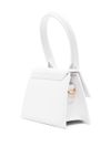 jacquemus - White leather handbag with gold logo plaque - 4