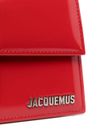 jacquemus - Red patent leather handbag with gold logo plaque - 2