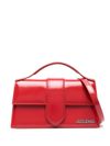 jacquemus - Red patent leather handbag with gold logo plaque