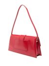 jacquemus - Cardinal red leather handbag with gold logo plaque - 1