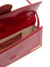 jacquemus - Cardinal red leather handbag with gold logo plaque - 4