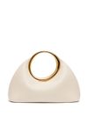 jacquemus - Ivory bag with a gold circular handle