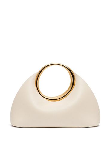 JACQUEMUS - Ivory bag with a gold circular handle