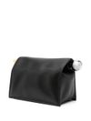 jacquemus - Black leather clutch bag with logo plaque - 1