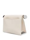 jacquemus - Ivory leather clutch bag with logo plaque and elegant details - 2