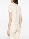 jacquemus - T-Shirt beige a maniche corte con logo - 1