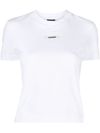 jacquemus - T-Shirt bianca a maniche corte con logo