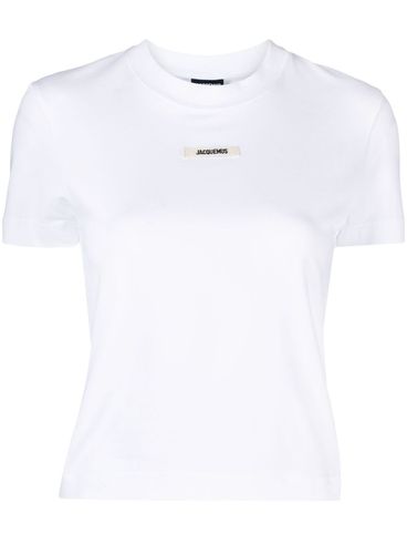 JACQUEMUS - T-Shirt bianca a maniche corte con logo