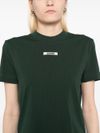 jacquemus - T-Shirt verde scuro con logo - 1