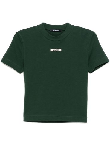 JACQUEMUS - T-Shirt verde scuro con logo