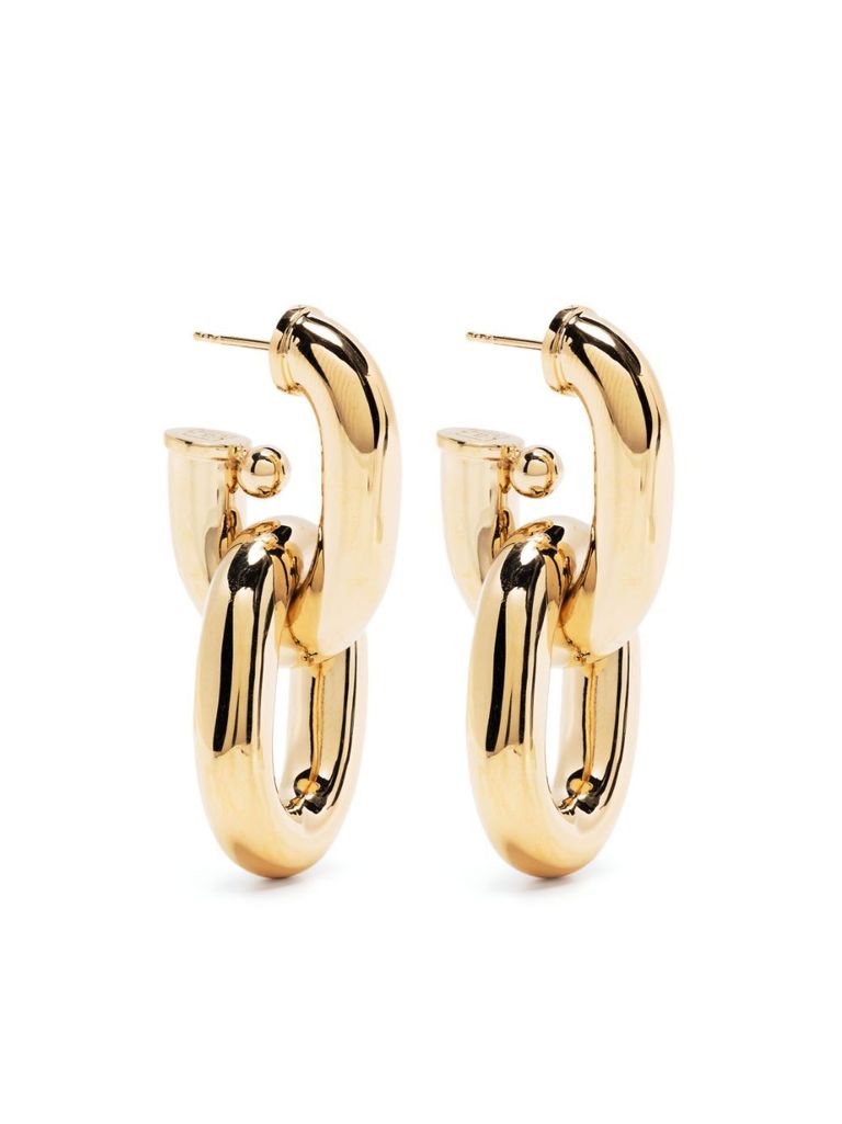 Rabanne Xxl Chain-link Earrings In Gold-tone Metal In Gold