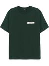 jacquemus - T-shirt in cotone verde con logo