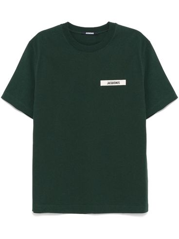 JACQUEMUS - T-shirt in cotone verde con logo