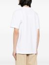 jacquemus - T-shirt in cotone bianco con logo - 3