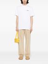 jacquemus - T-shirt in cotone bianco con logo - 4