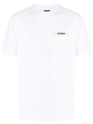 JACQUEMUS - T-shirt in cotone bianco con logo