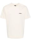 jacquemus - T-shirt in cotone beige con logo