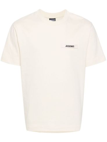 JACQUEMUS - T-shirt in cotone beige con logo