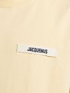 jacquemus - T-shirt in cotone giallo con logo - 1