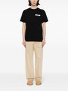 jacquemus - T-shirt in cotone nero con logo - 3