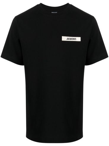 JACQUEMUS - T-shirt in cotone nero con logo