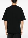 jacquemus - T-shirt in cotone nero con logo frontale - 3