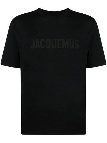 JACQUEMUS - T-shirt in cotone nero con logo frontale