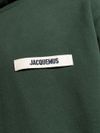 jacquemus - Felpa in cotone verde con cappuccio e logo - 2