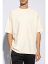 jacquemus - T-shirt in cotone beige con logo frontale - 2