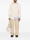 jacquemus - Felpa in cotone beige con cappuccio e logo - 1