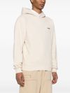 jacquemus - Felpa in cotone beige con cappuccio e logo - 4