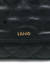 liu jo - Black quilted messenger bag with logo - 1