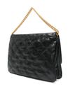 liu jo - Black quilted messenger bag with logo - 3