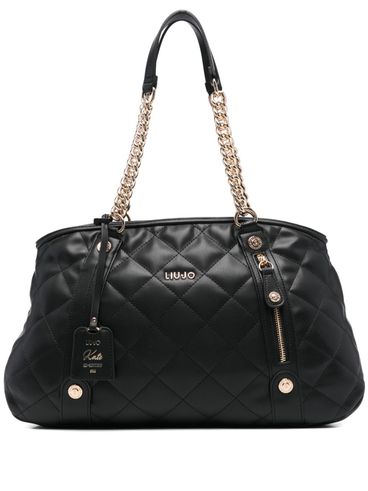 LIU JO - Black quilted shopping bag