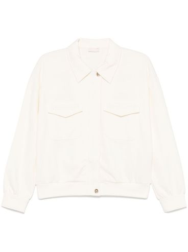 LIU JO - White sweatshirt with front pockets