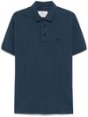 etro - Blue cotton polo shirt with embroidered logo