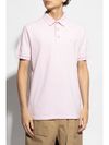 etro - Pink cotton polo shirt with embroidered logo - 3