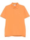 etro - Orange cotton polo shirt with embroidered logo